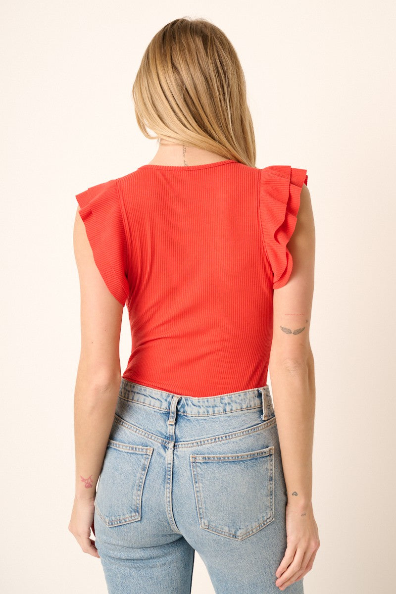 Ruffle Sleeve Bodysuit