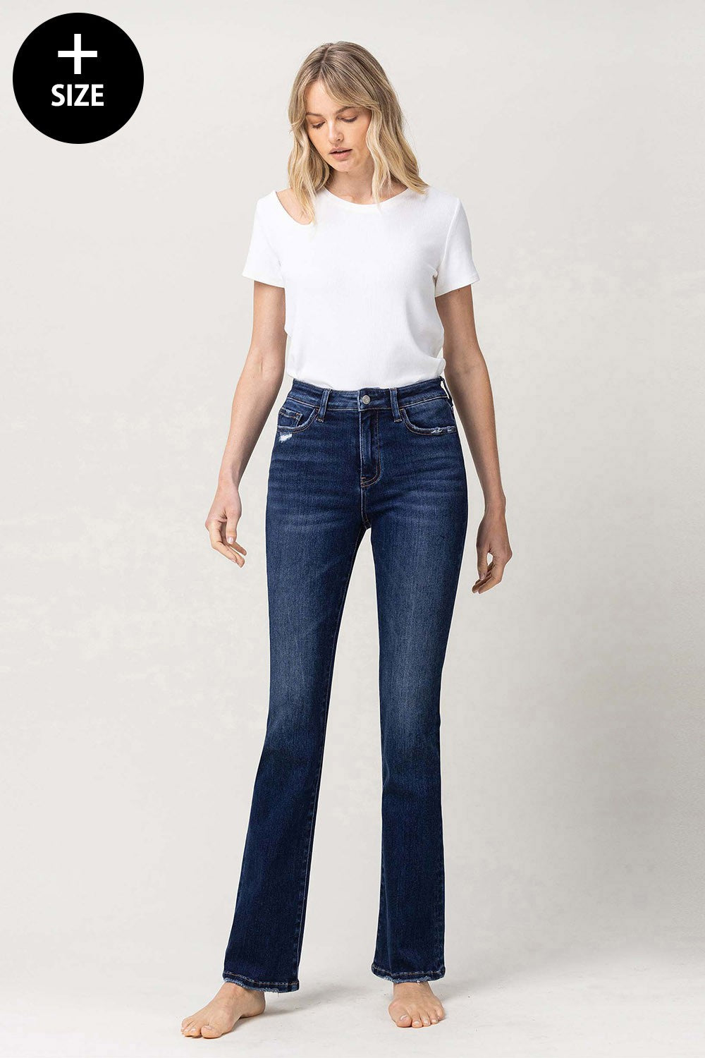 Plus Size High-Rise Bootcut Jeans
