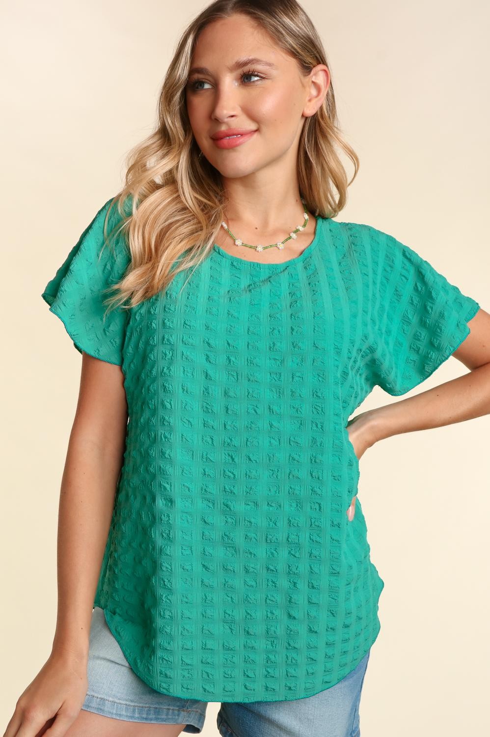 Textured Short Sleeve - Mint *FINAL SALE*