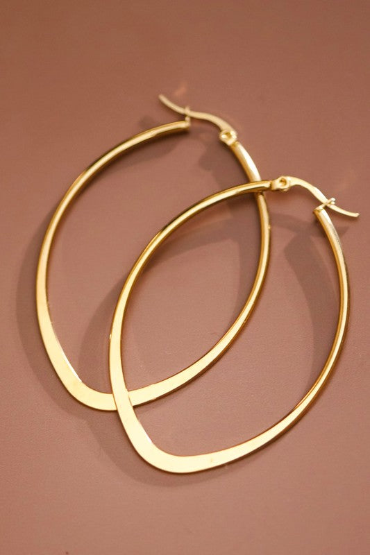 Oval Hoop Earrings
