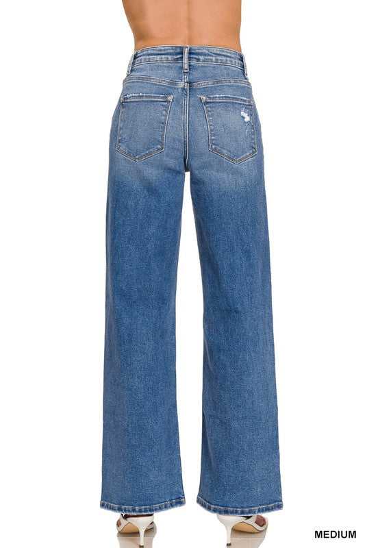 High Waisted Straight Leg Jeans
