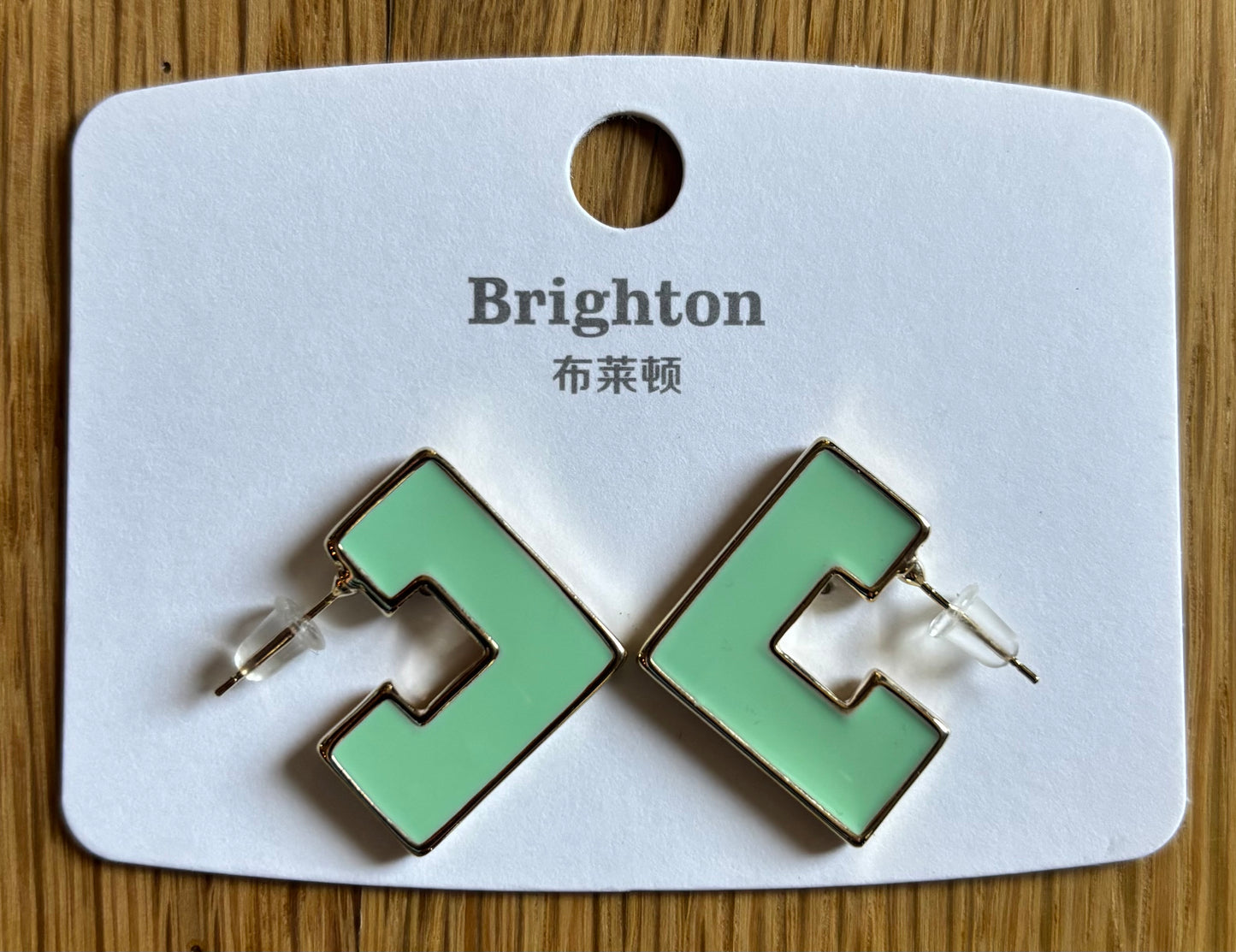 Two Tone Square Earrings