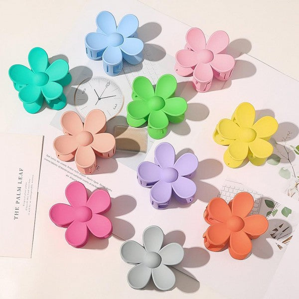 Matte Flower Claw Clip