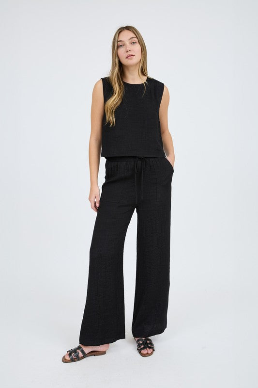 Split Hem Sleeveless Top