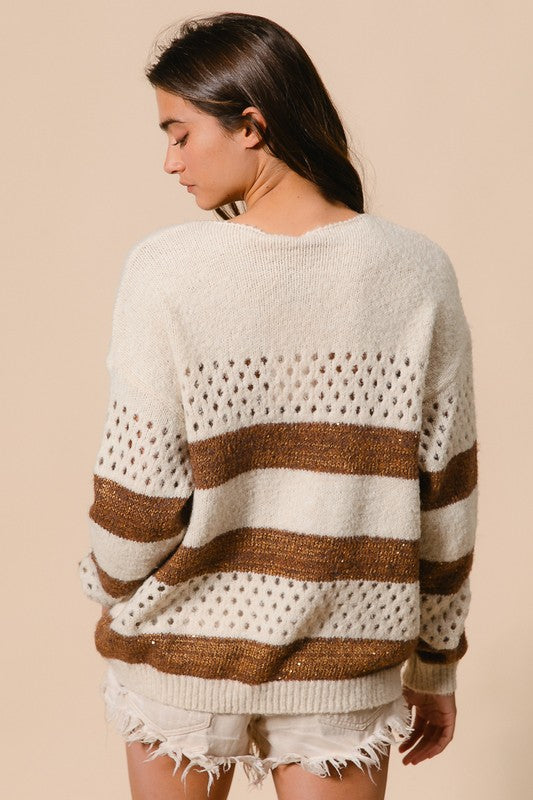 Stripe Pattern Sweater