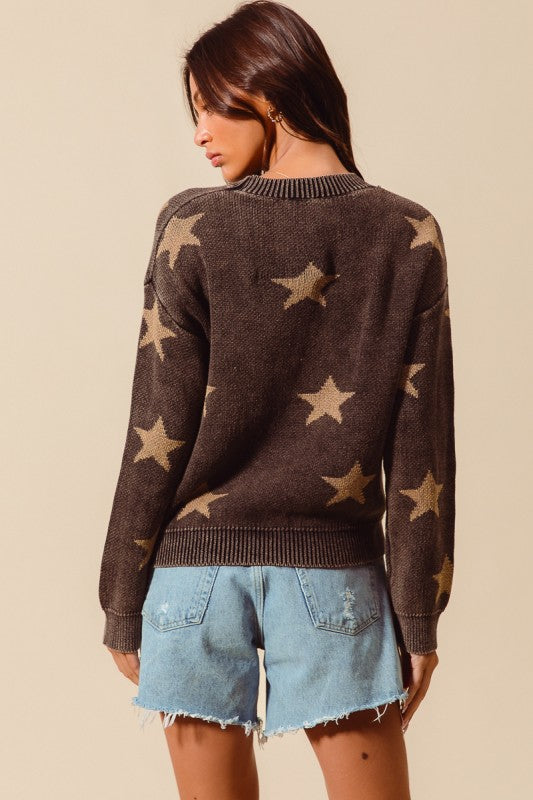 Vintage Washed Star Sweater