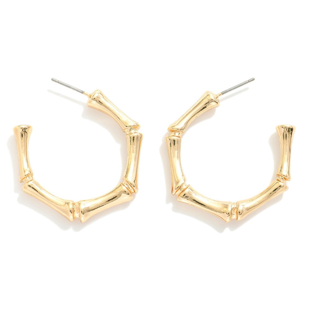 Bamboo Hoop Earring