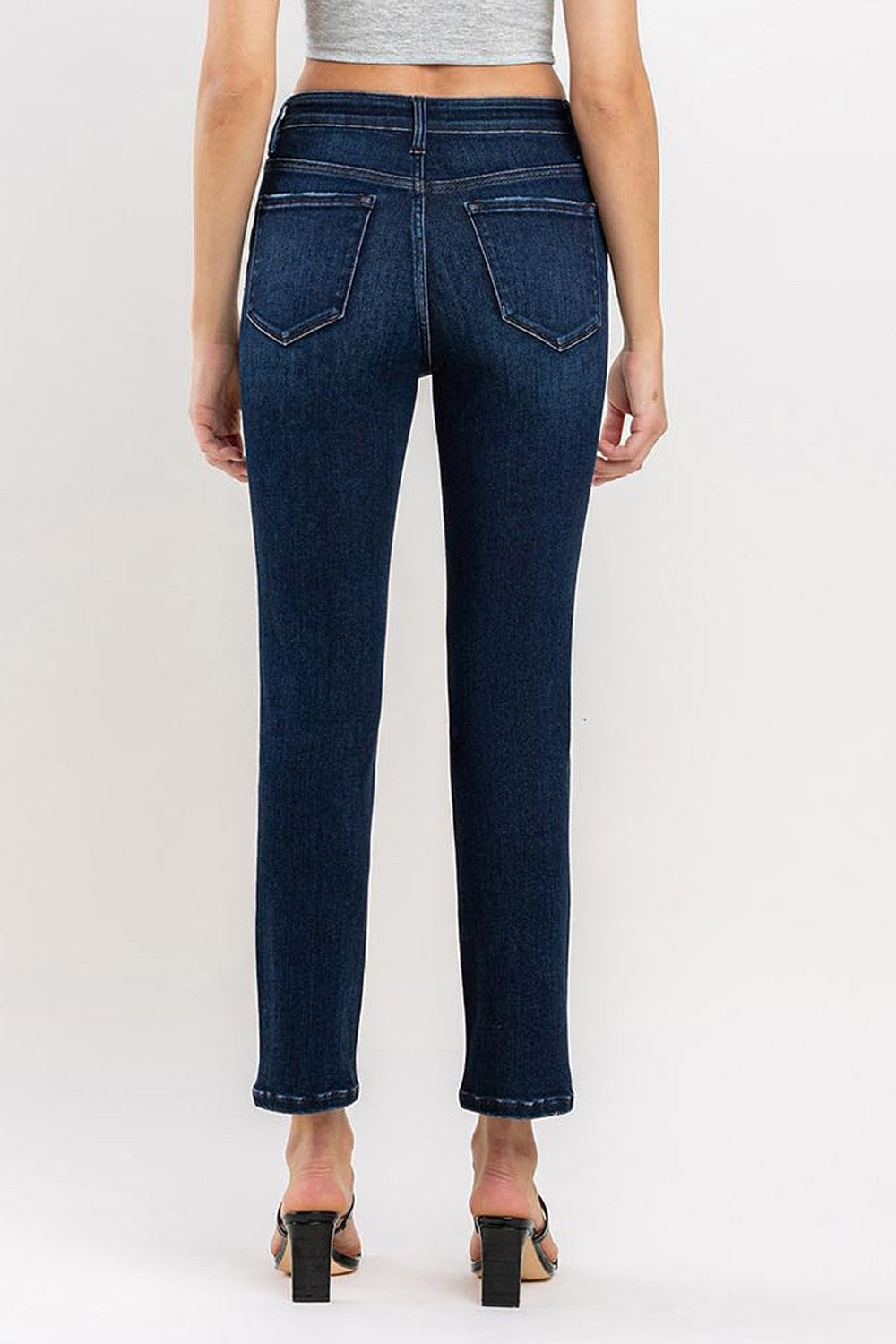 High Rise Ankle Slim Straight
