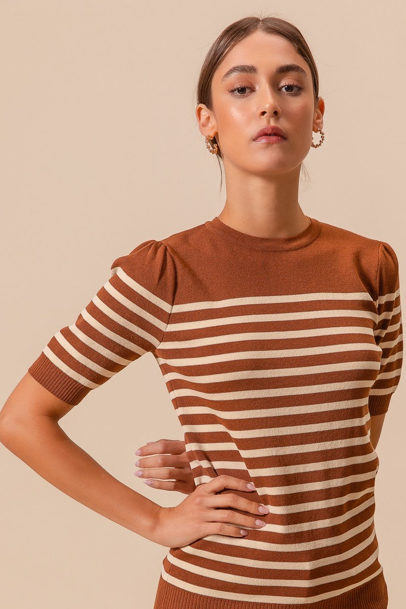 Puff Sleeve Knit Top