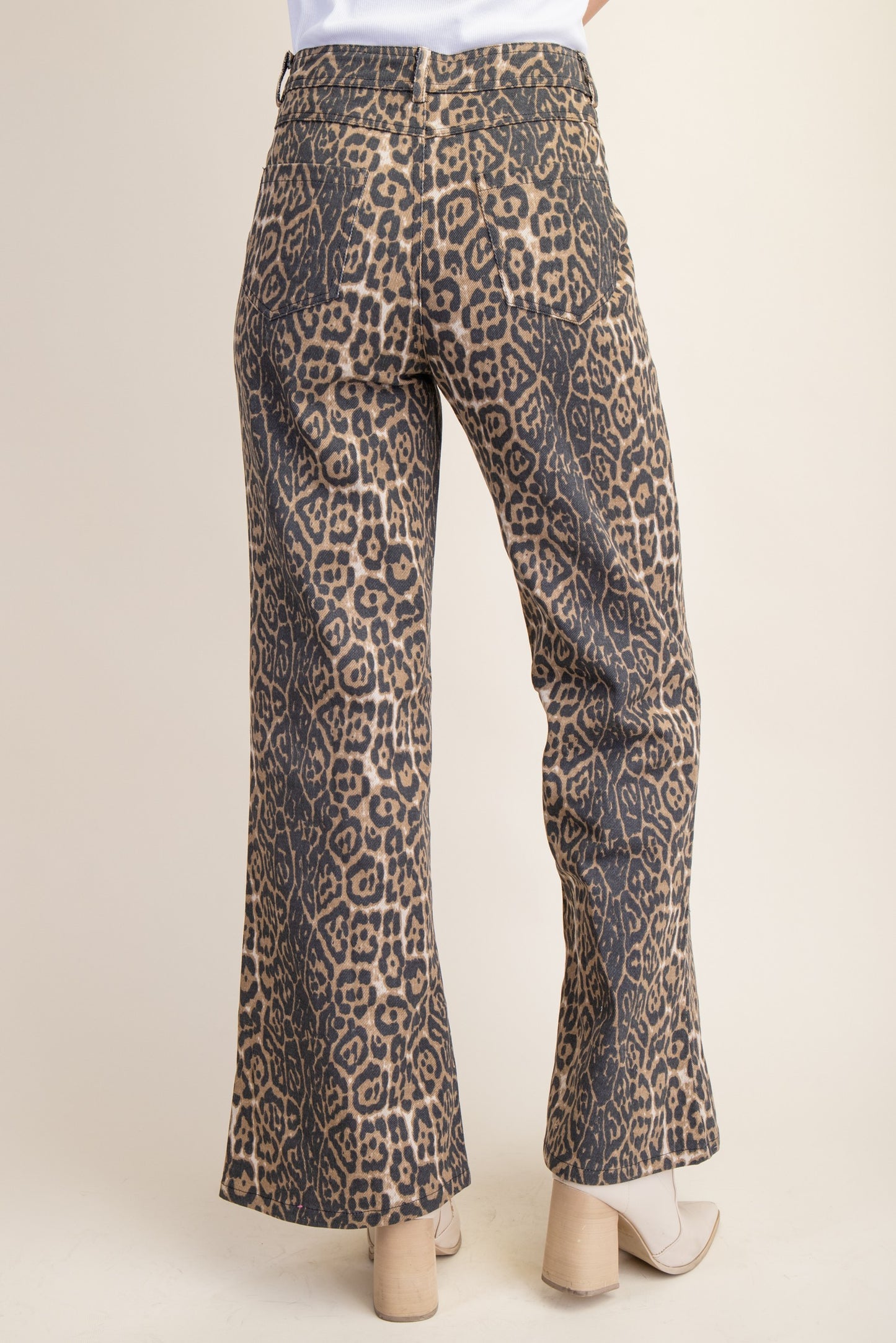 Leopard Flare Jeans
