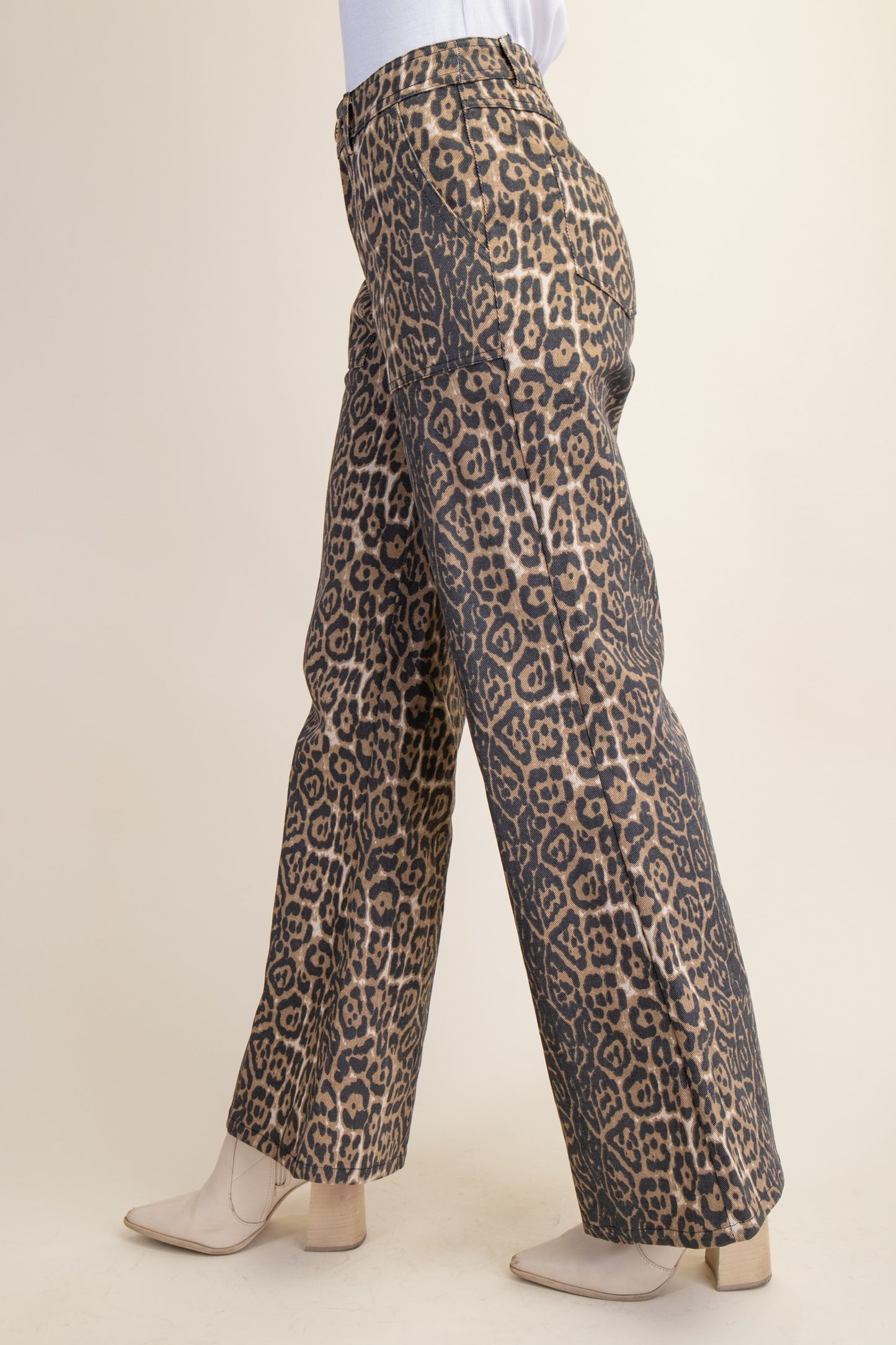 Leopard Flare Jeans