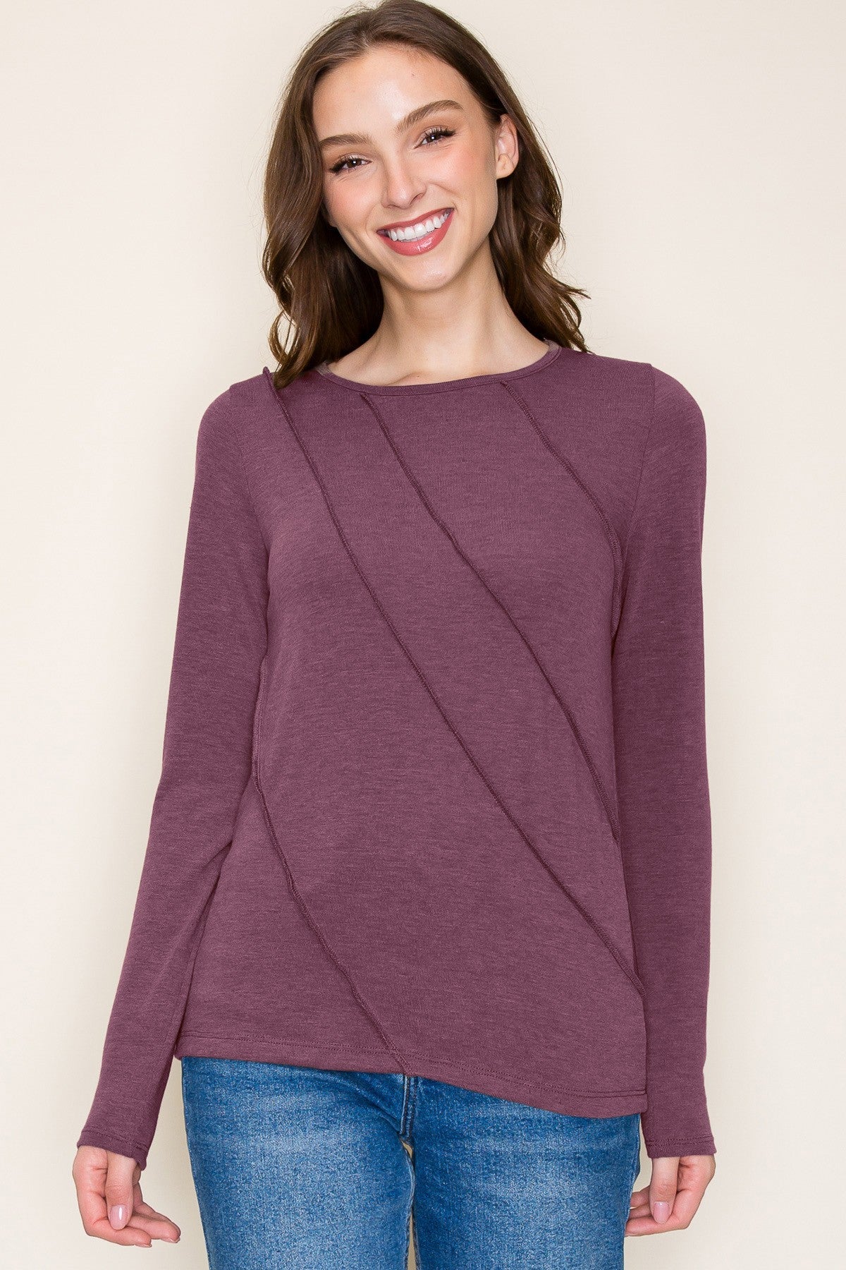 Outseamed Knit Top