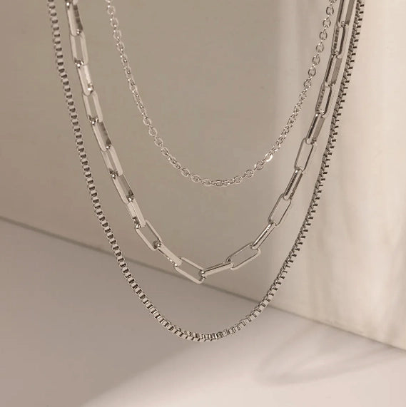 Layered Paperclip Necklace