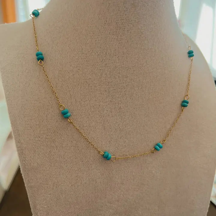 Beaded Turquoise Necklace