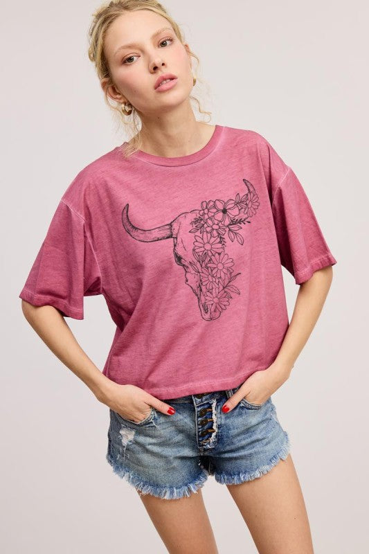 Wildflower Longhorn Tee