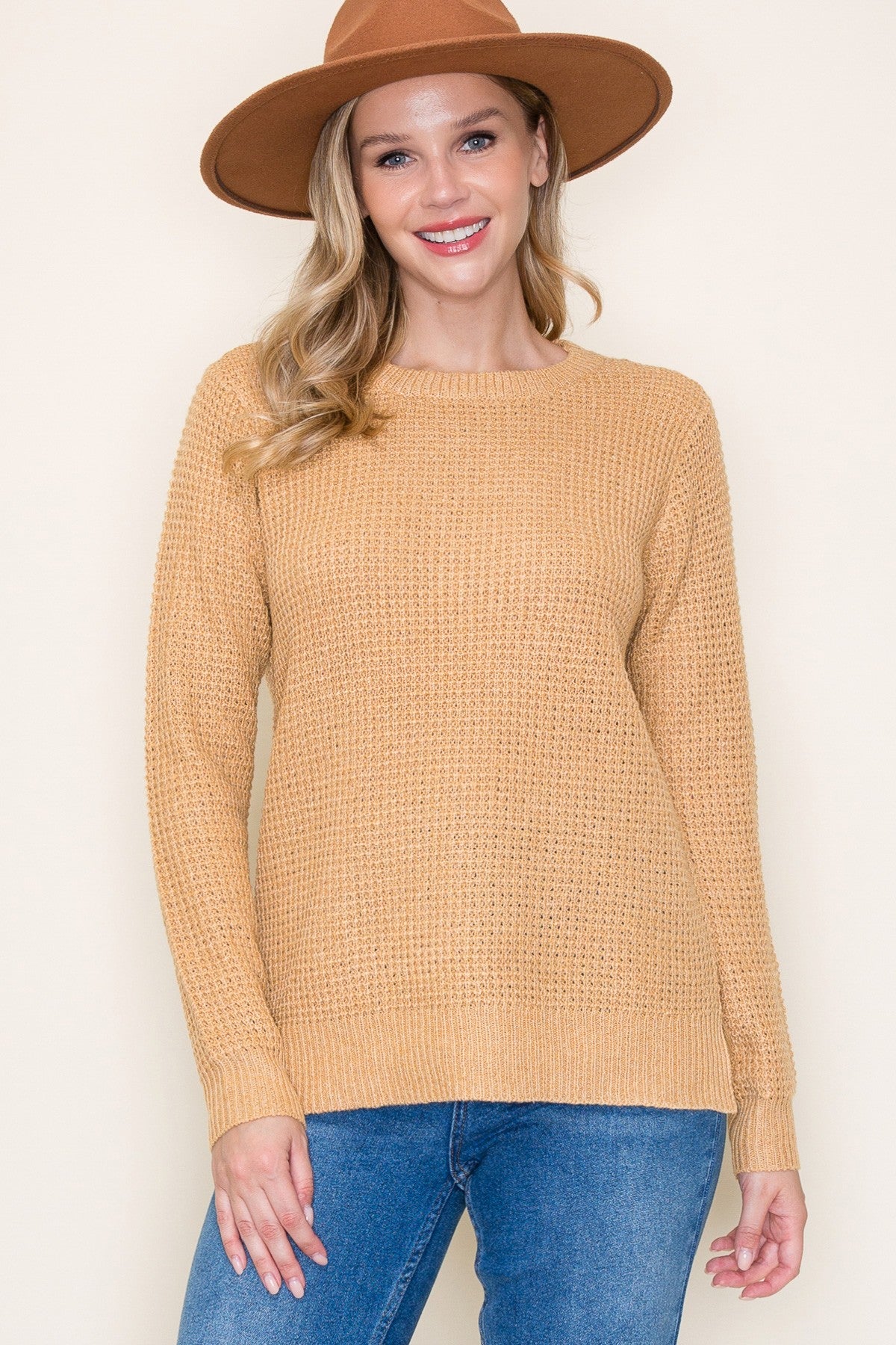 Waffle Knit Sweater