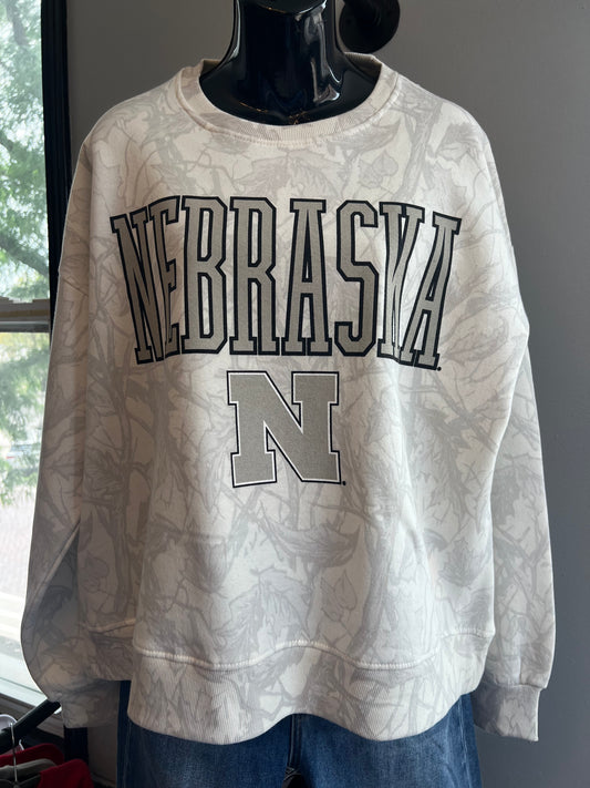 Nebraska Camo Oversized Fleece