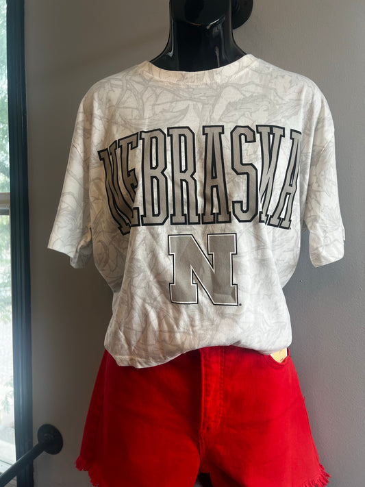 Nebraska Camo Woodland Tee