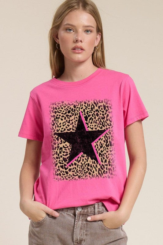 Leopard Star Tee