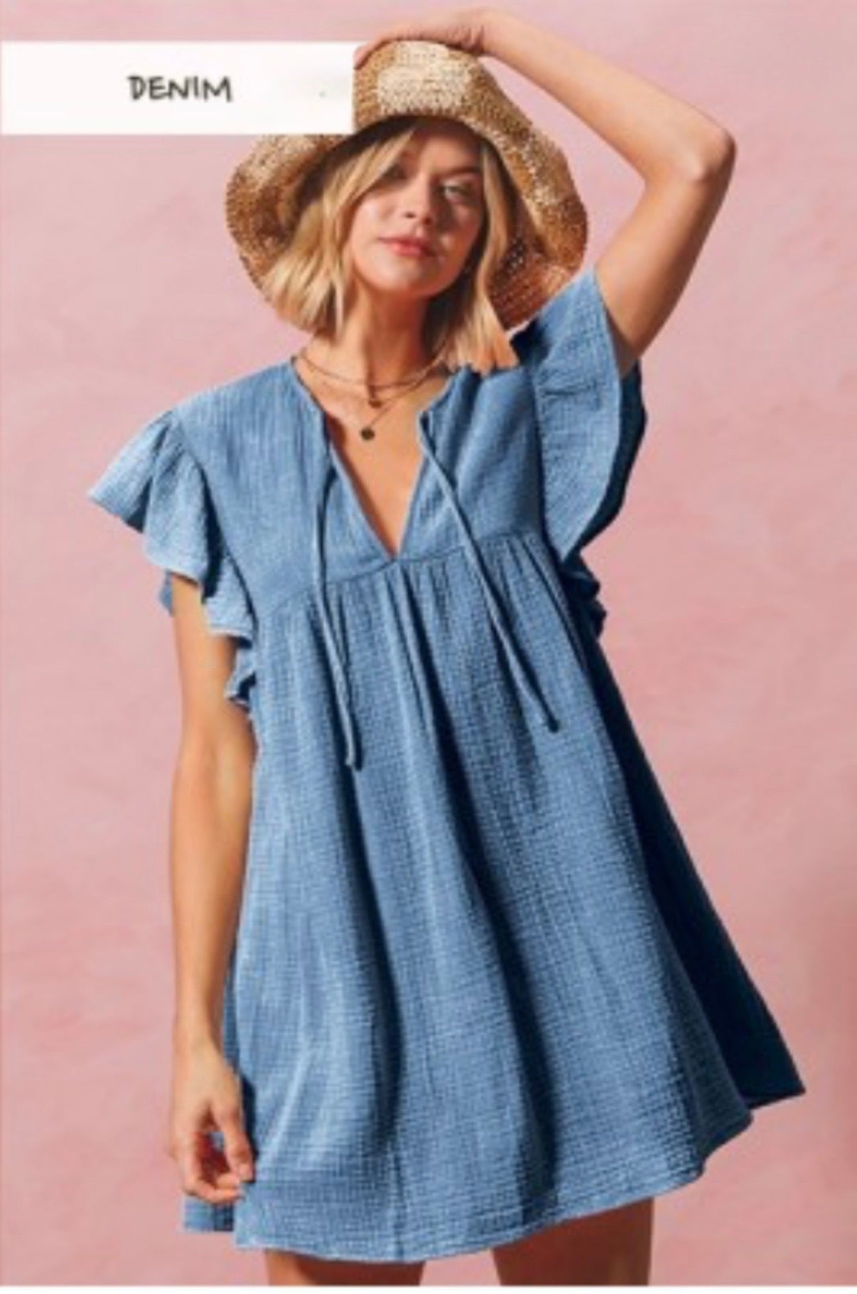 Mineral Washed Gauze Dress