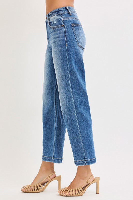 High Rise Boyfriend Tapered Jeans