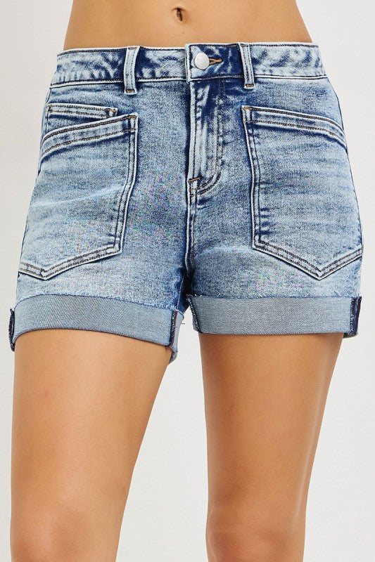 Slouchy Patched Pocket Shorts