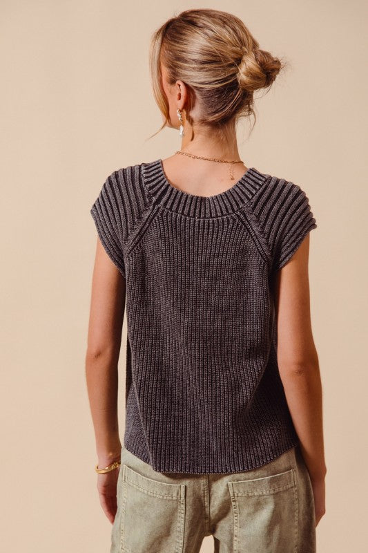 Mineral Washed Raglan Top