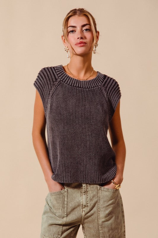 Mineral Washed Raglan Top
