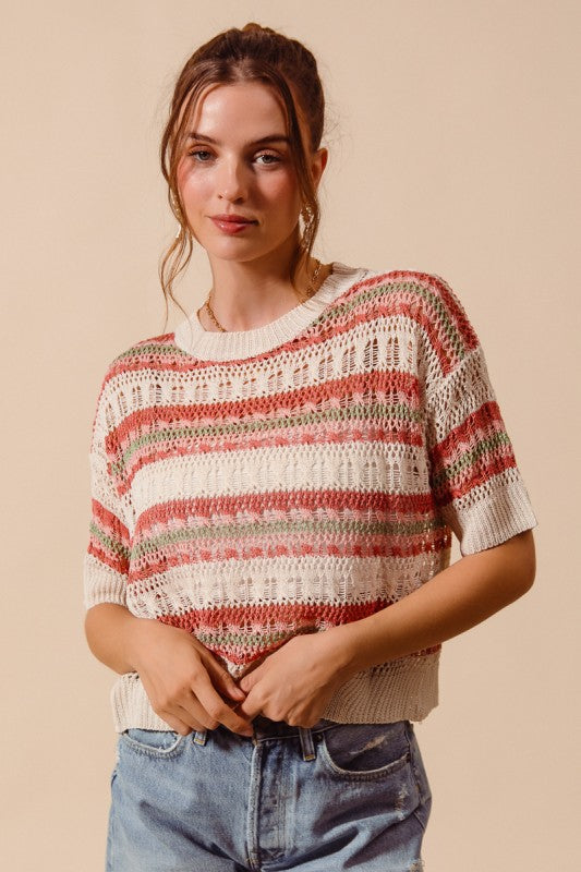 Multicolor Crochet Top