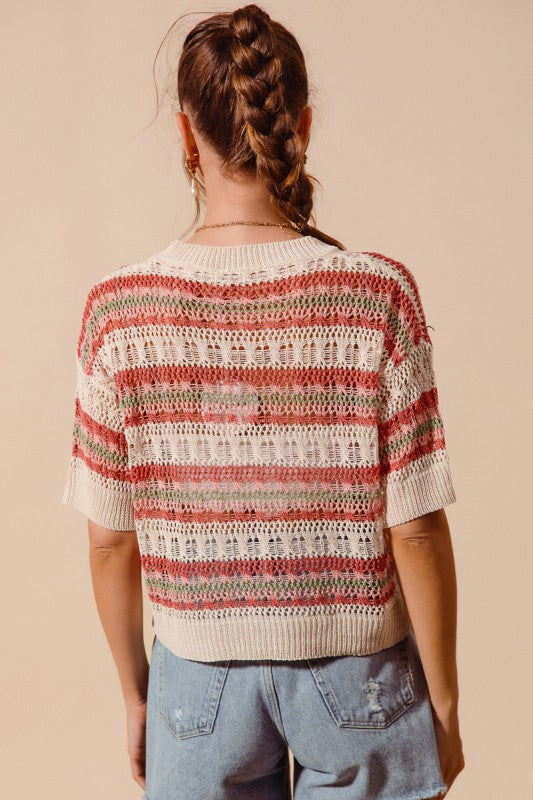 Multicolor Crochet Top
