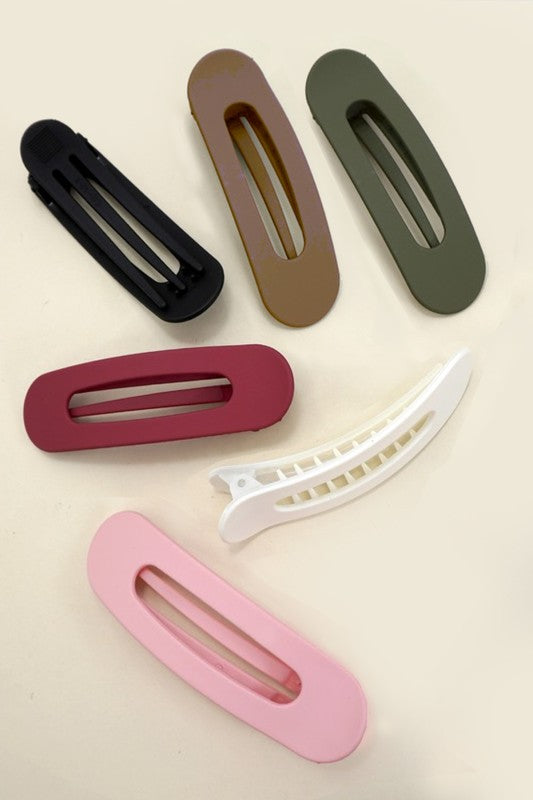 Oval Flat Claw Clip
