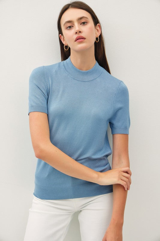 Mock Neck Sweater Top