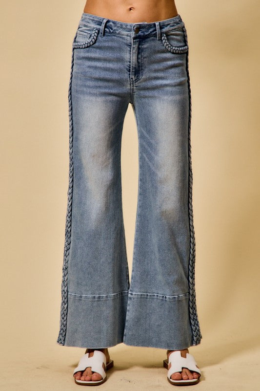 Wide Leg Braid Jeans