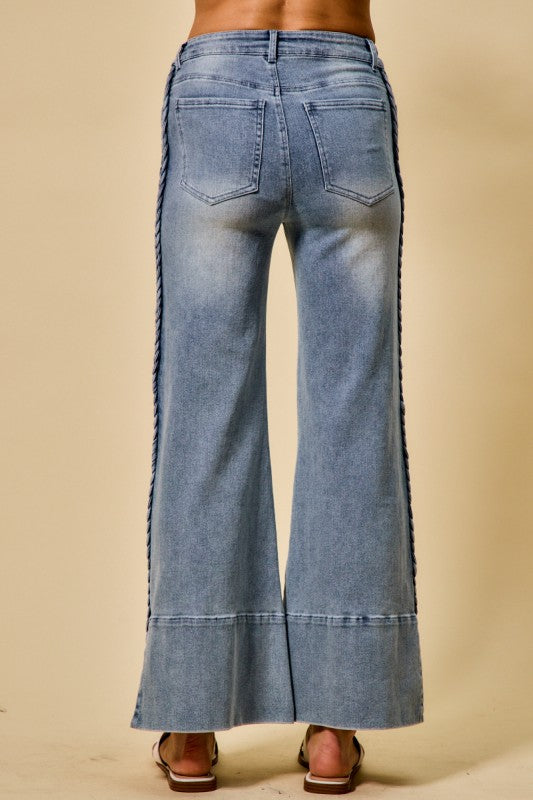 Wide Leg Braid Jeans