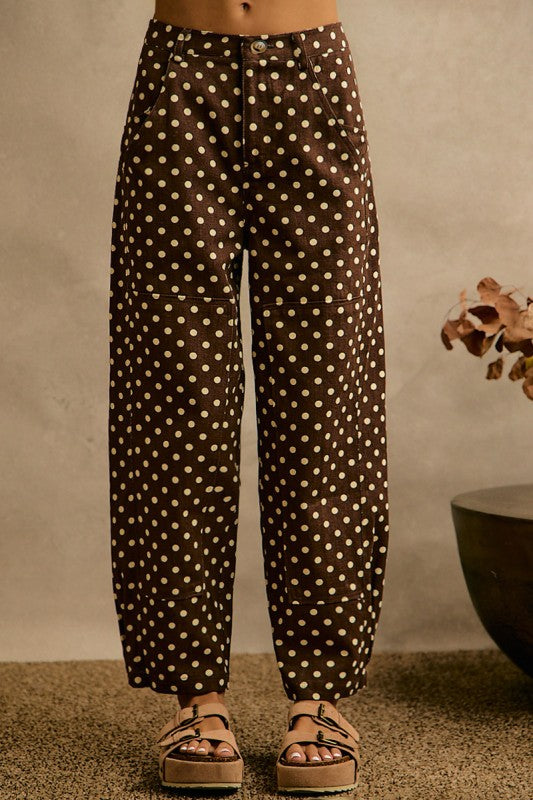 Polka Dot Twill Pants