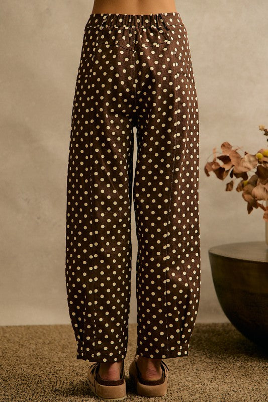 Polka Dot Twill Pants