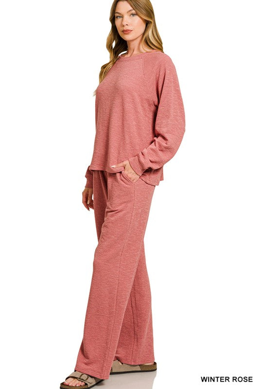 Slub Top/Pants Set