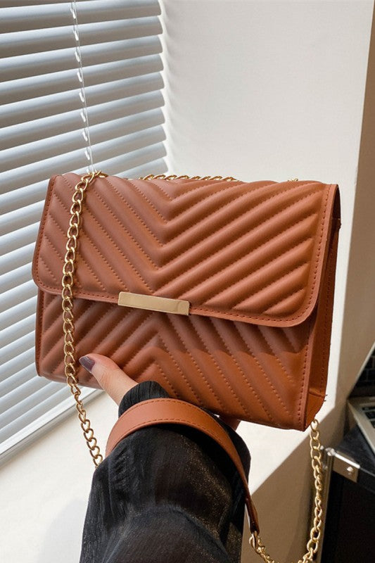 Quilted Chevron Shoulder Bag
