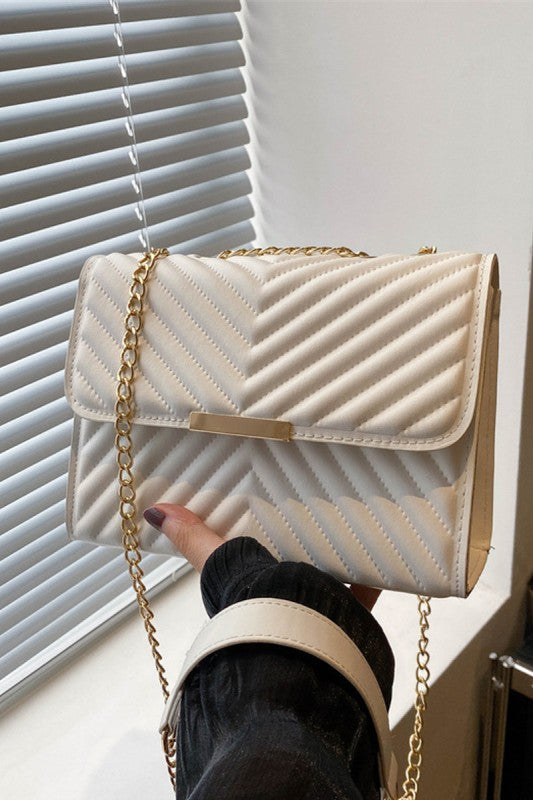 Quilted Chevron Shoulder Bag