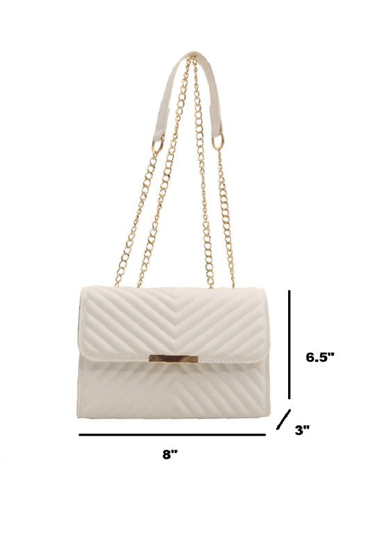 Quilted Chevron Shoulder Bag