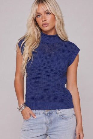 Mock Neck Knit Top