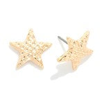 Dented Star Earrings