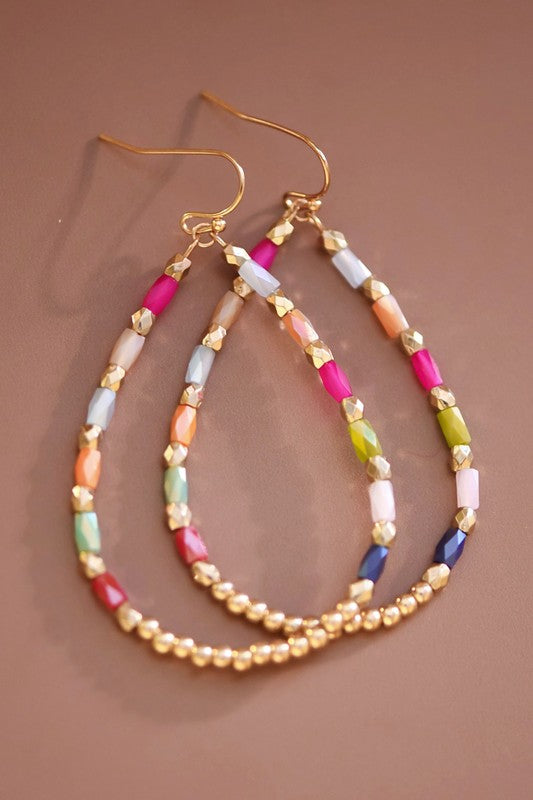 Teardrop Beaded Earrings