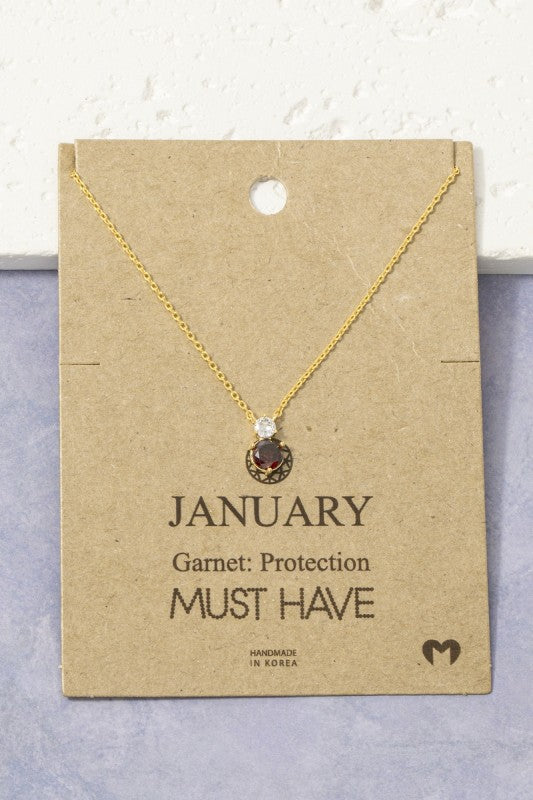 Birthstone Pendant Necklace