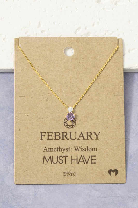 Birthstone Pendant Necklace