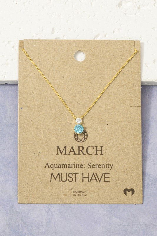 Birthstone Pendant Necklace