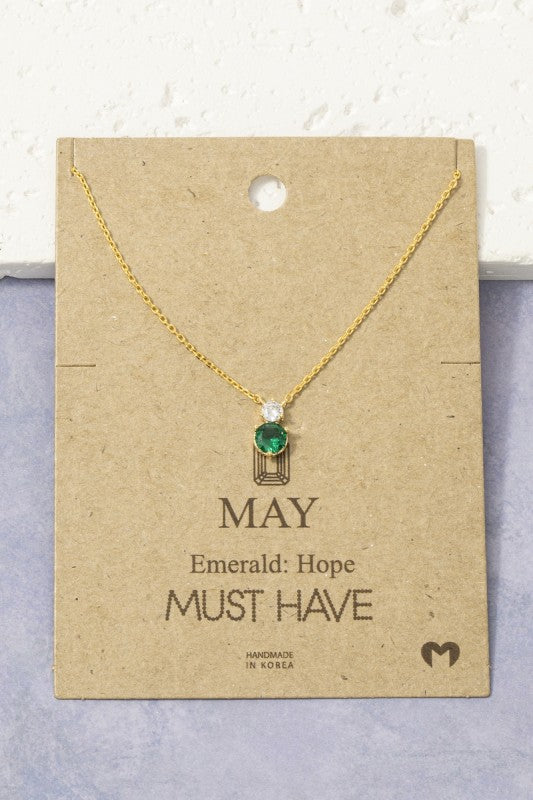 Birthstone Pendant Necklace