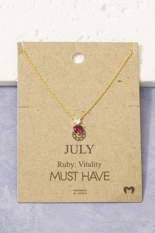 Birthstone Pendant Necklace