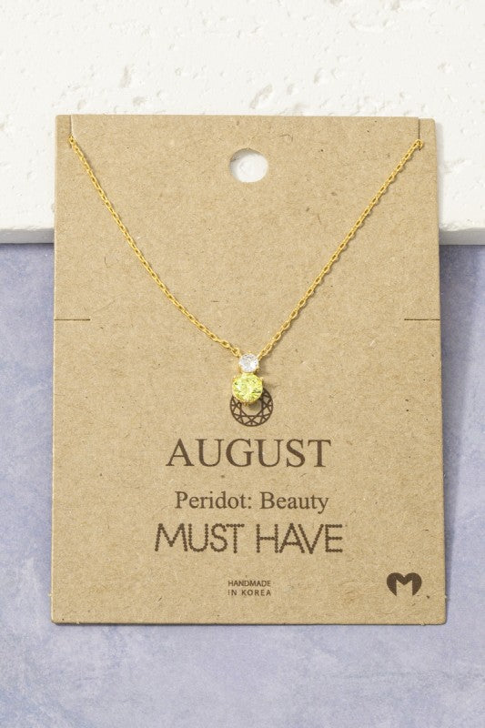 Birthstone Pendant Necklace