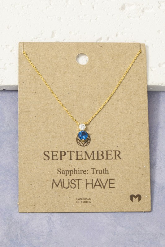 Birthstone Pendant Necklace